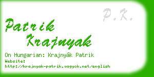 patrik krajnyak business card